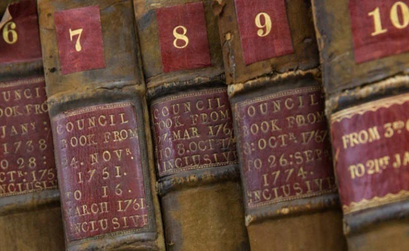 Book covers dating back to the 1700s
